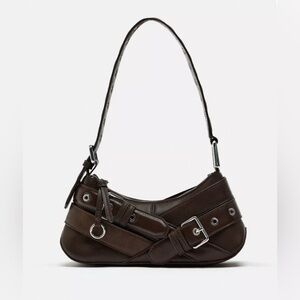 Zara belt detail shoulder buckle bag